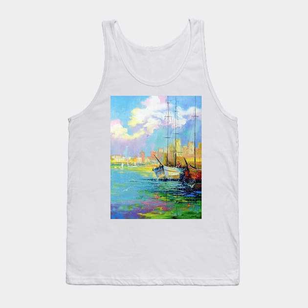 Rainbow morning Tank Top by OLHADARCHUKART